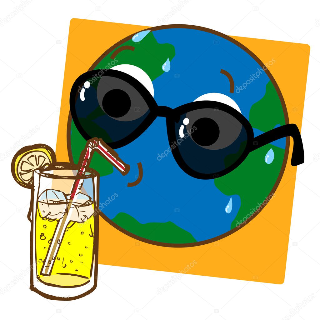 Planet Earth Drinking Lemonade