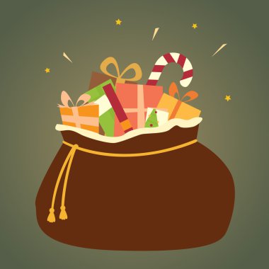 Noel hediyeleri Noel Baba'nın çantası