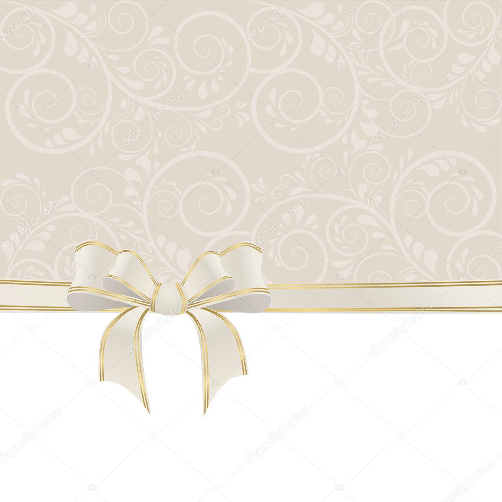 Background with ornaments and ribbon Stock Vector Image by ©lienchen020