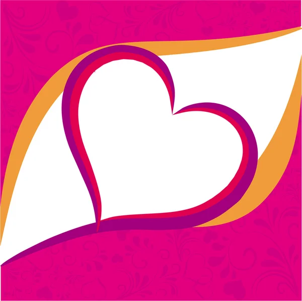 Bakgrund i rosa med hjärtan — Stock vektor