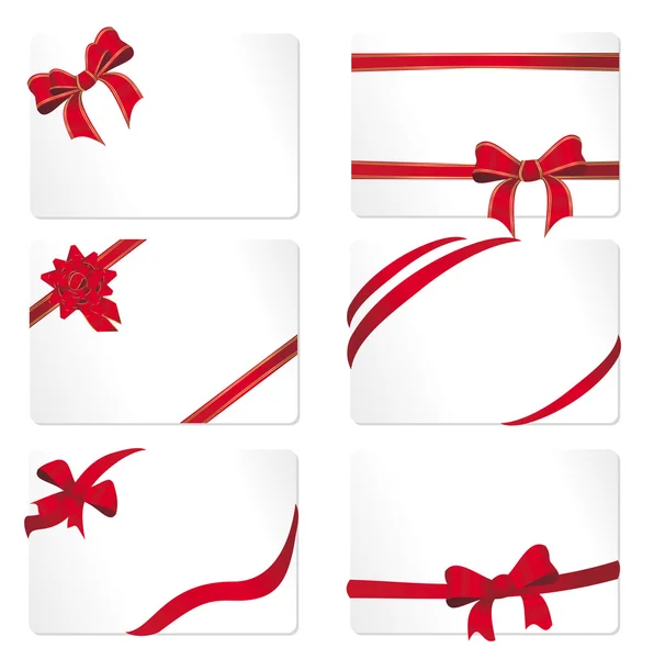 Set of red ribbons — Stock Vector