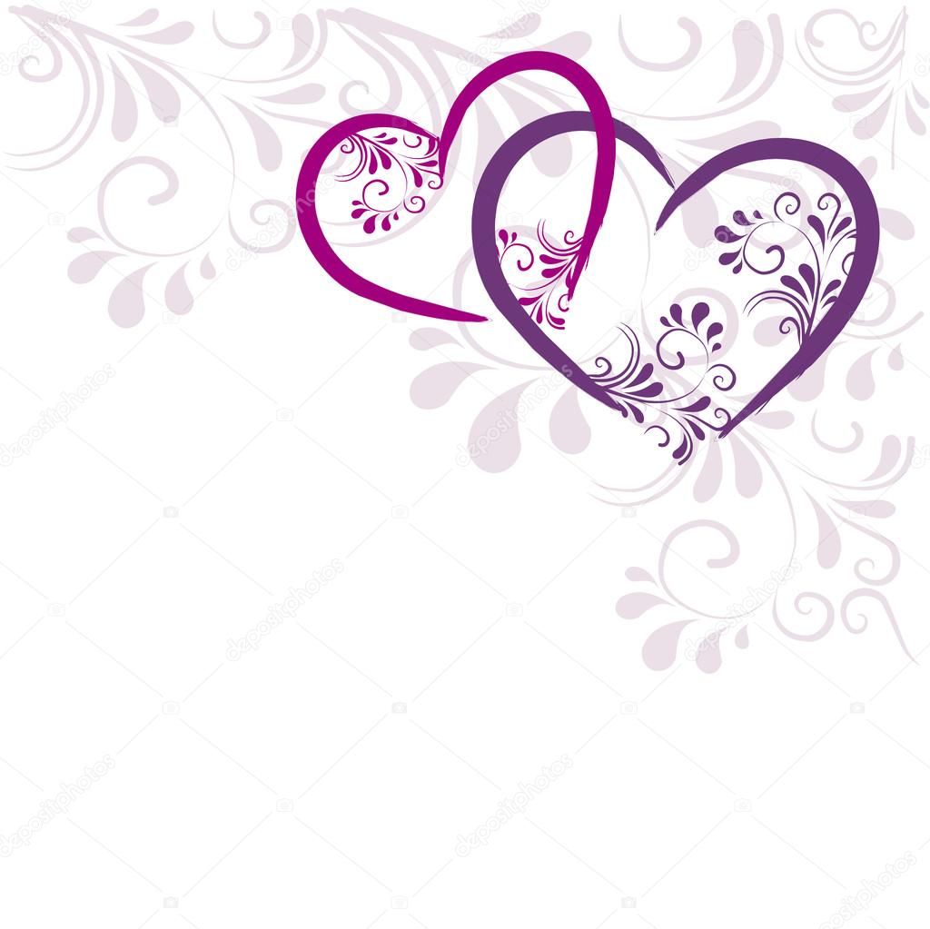 Background with hearts