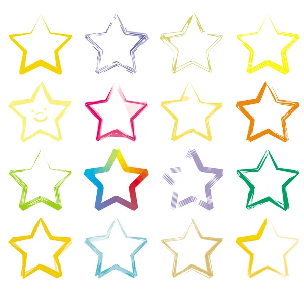 Set mit 16 Sternen — Image vectorielle