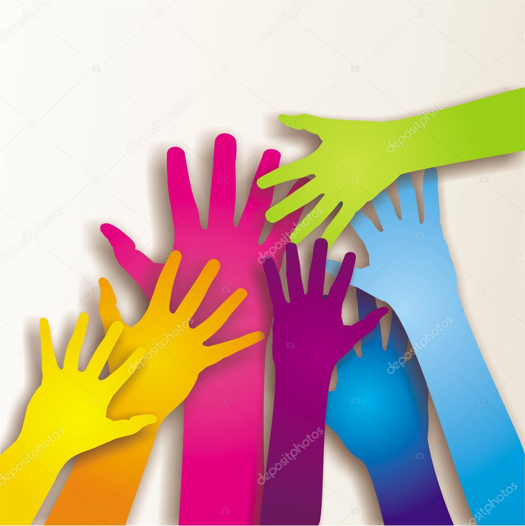 Colorful hands