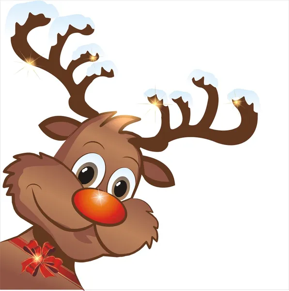 Funny reindeer — Stock Vector
