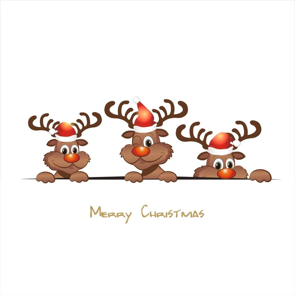 Funny reindeer — Stock Vector