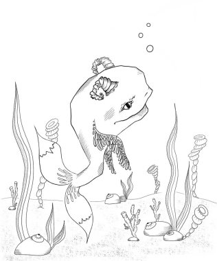 Balina boynuzları şeytan tilki kuyruğu deniz yosunu memeli hattı