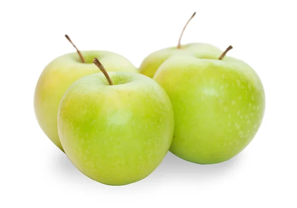 Four green Granny Smith apple — Stock Photo, Image