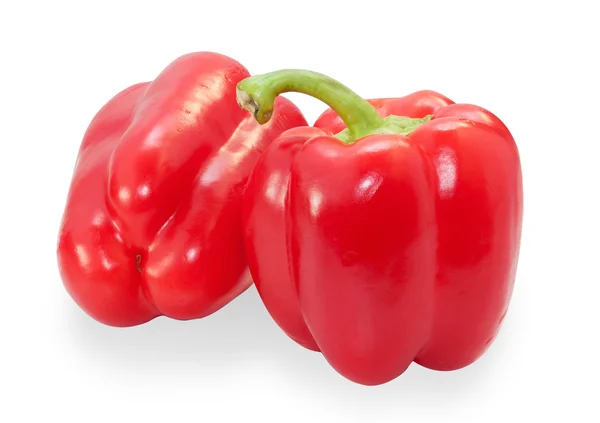 Δύο κόκκινες πιπεριές — Φωτογραφία Αρχείου