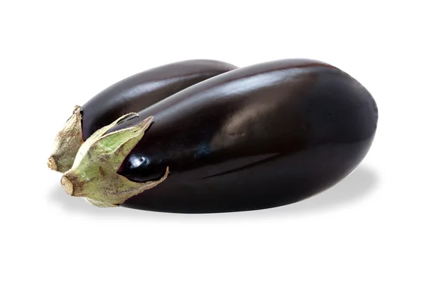 Two ripe eggplants isolated — Stock fotografie