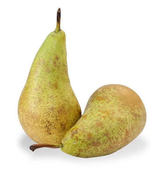 Two yellow-green pear isolated - Stock-foto