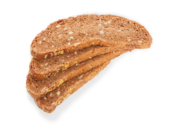 Kilka plasterków chleb chrupki — Zdjęcie stockowe
