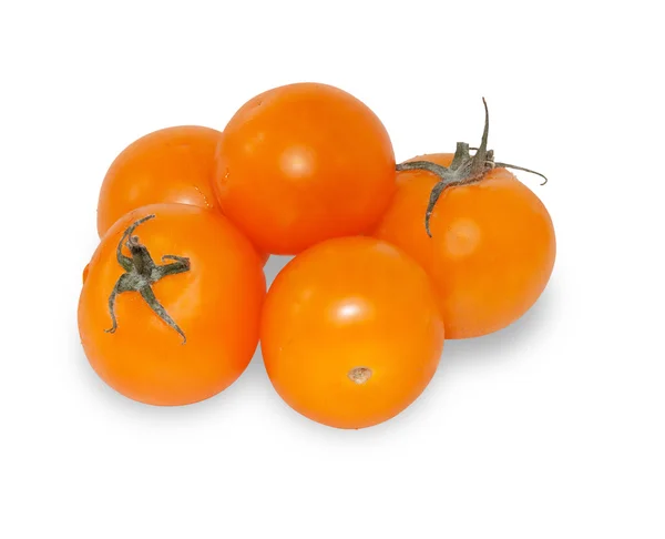 Tomate amarillo cereza aislado — Foto de Stock