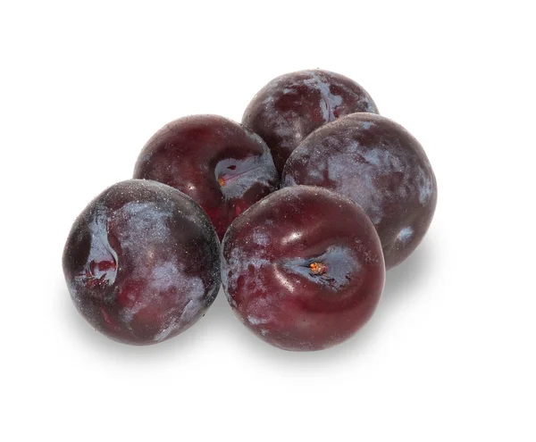 Ripe plums isolated — Stock Photo, Image