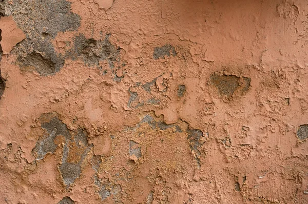 带粉红色灰泥的旧墙壁纹理 — 图库照片