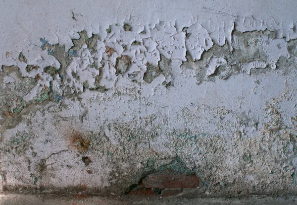 Texture of old gray wall with crumbling plaster — Stock Photo, Image