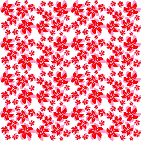 Flores rojas textura rosa — Stockvector