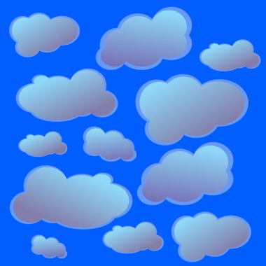 Degrade vektör bulutlar