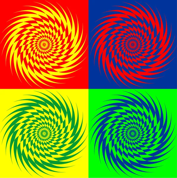 Rotation of the rectangles in a circle Royalty Free Stock Vectors