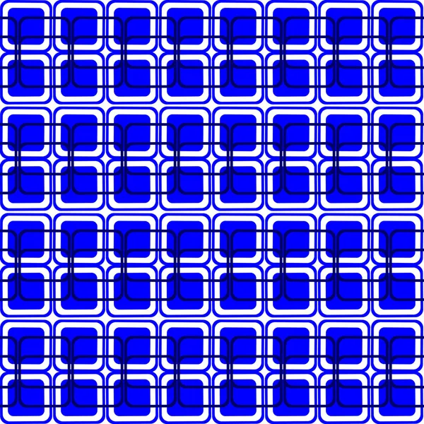 Weiß-blauer Hintergrund aus geometrischen Quadraten unterschiedlicher Größe — Stockvektor