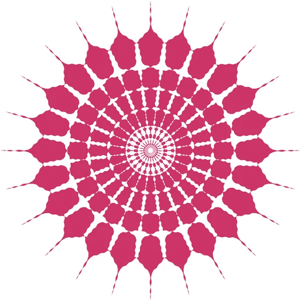 Flor de encaje rosa — Vector de stock