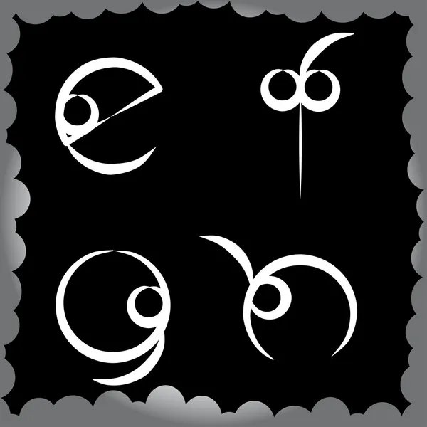 El alfabeto efgh — Vector de stock