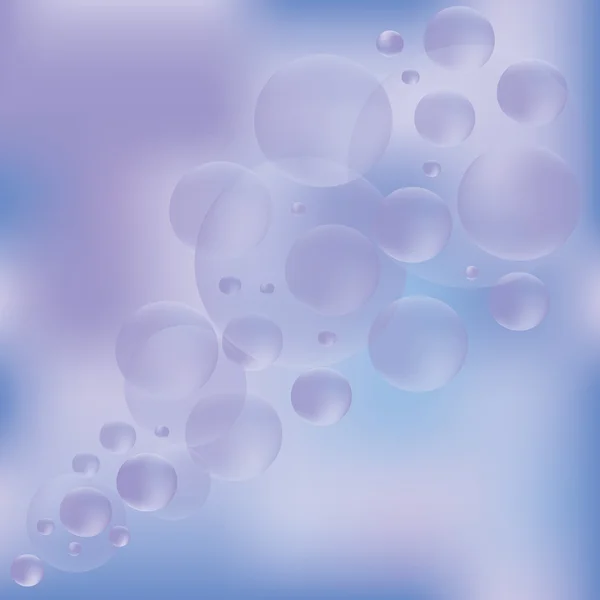 Latar belakang wallpaper biru abstrak dengan gelembung - Stok Vektor