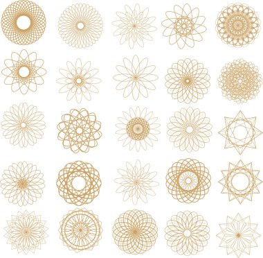 Pattern of round design elements clipart