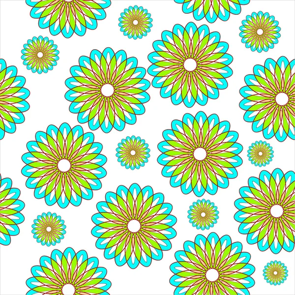 无缝的五彩花卉图案 — 图库矢量图片