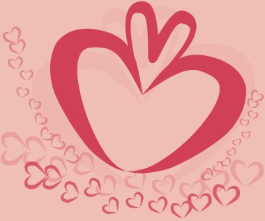 hediye ve kalp tebrik kartı