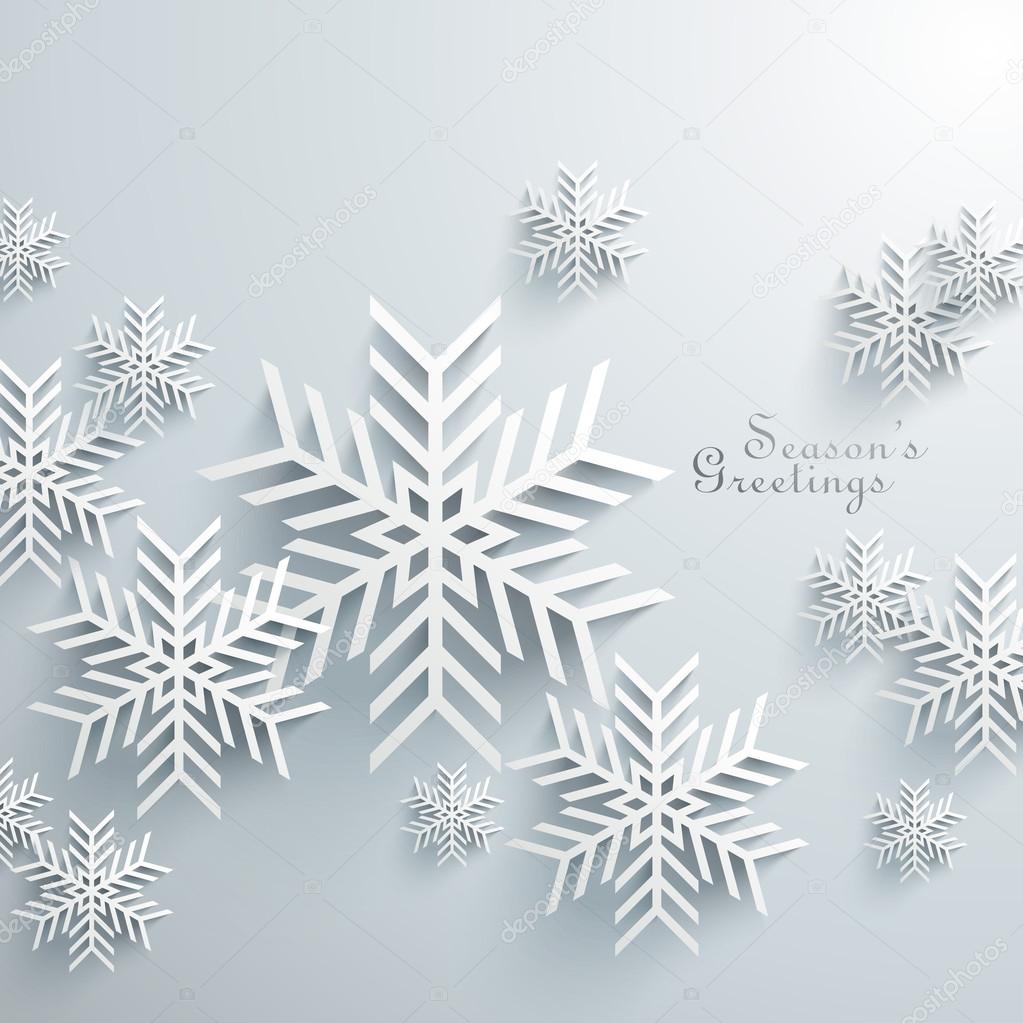 Abstract 3D Snowflakes Design