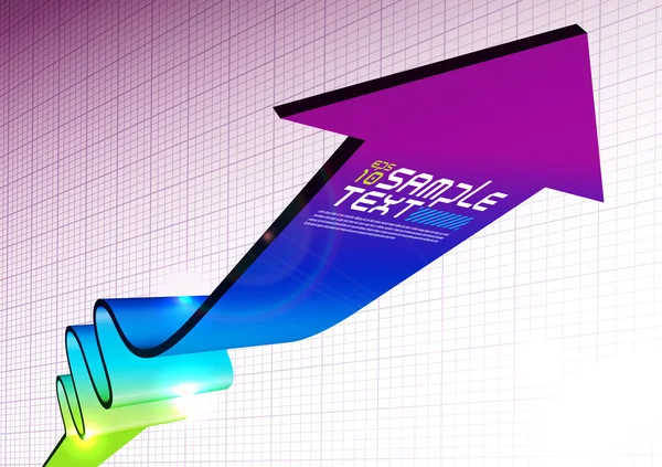 3D farverig graf – Stock-vektor