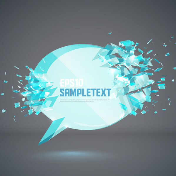 Векторный пузырь стекла лопнул
