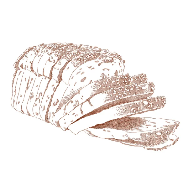 Laib Brot — Stockvektor