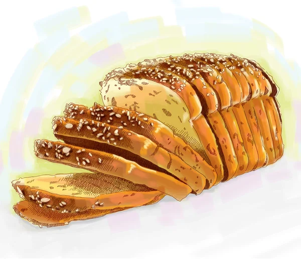 Laib Brot — Stockvektor