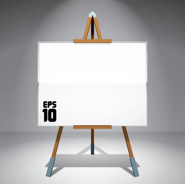 Vector Blank Canvas on Painting Easel — Stock Vector