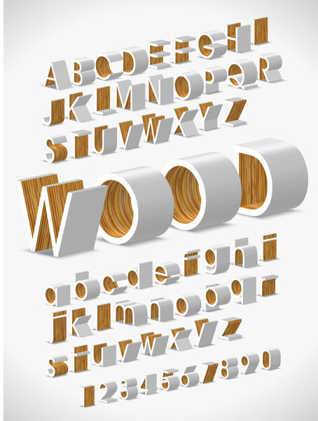 Vector Alphabet Shaped Furnitures