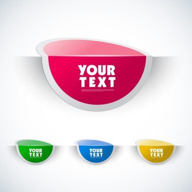 vektör sticker köşe mühür