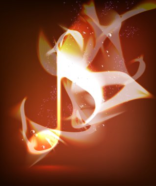 vektör ateş yanan melodi