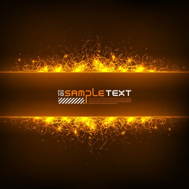 Karanlıkta parlayan turuncu vektör satırları sanat