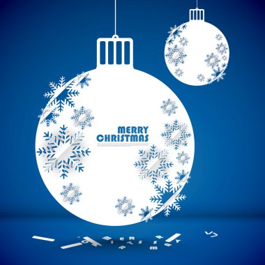 Noel baubles vektör kağıt heykel