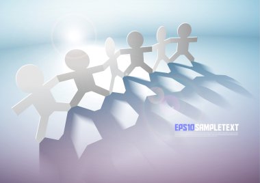 vektör kağıt erkekler takım çalışması