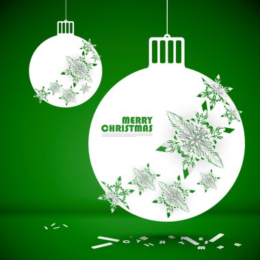 Noel baubles vektör kağıt heykel