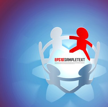 vektör kağıt erkekler takım çalışması