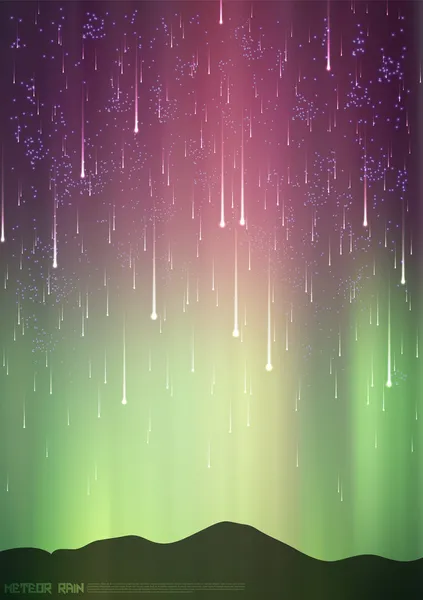 Météore vecteur de pluie — Image vectorielle