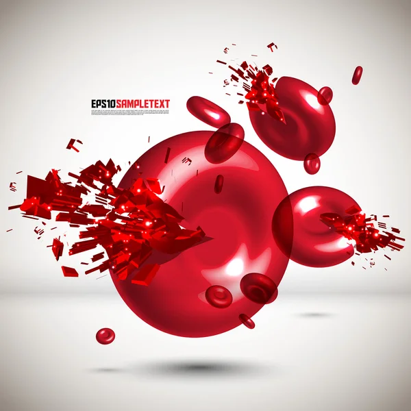 Broyage de cellules rouges vectorielles — Image vectorielle