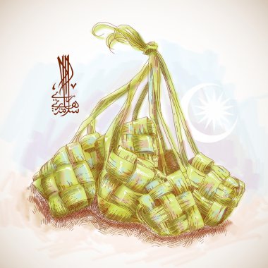 ketupat, Müslüman geleneksel pirinç hamur tatlısı