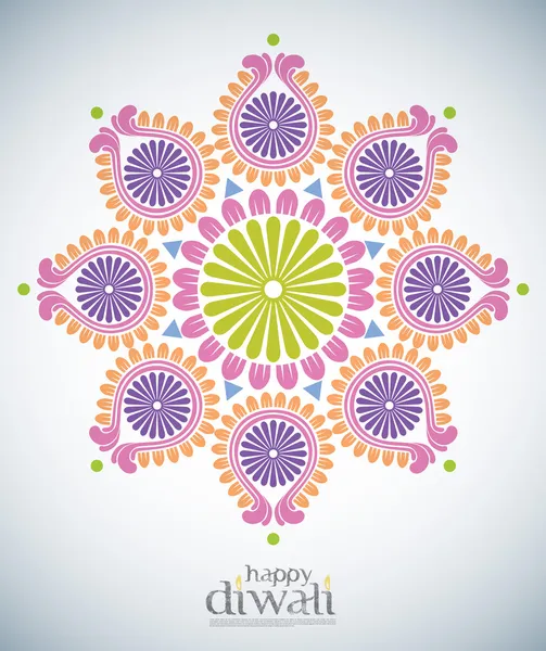 Diwali Kolam Patrones — Vector de stock