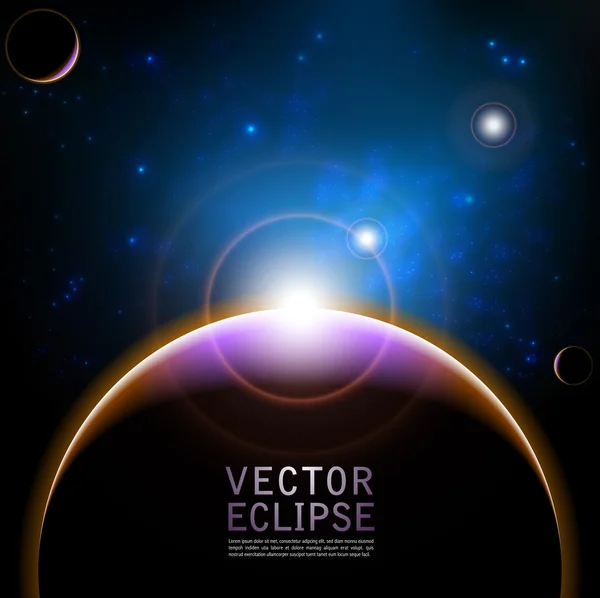Éclipse colorée — Image vectorielle