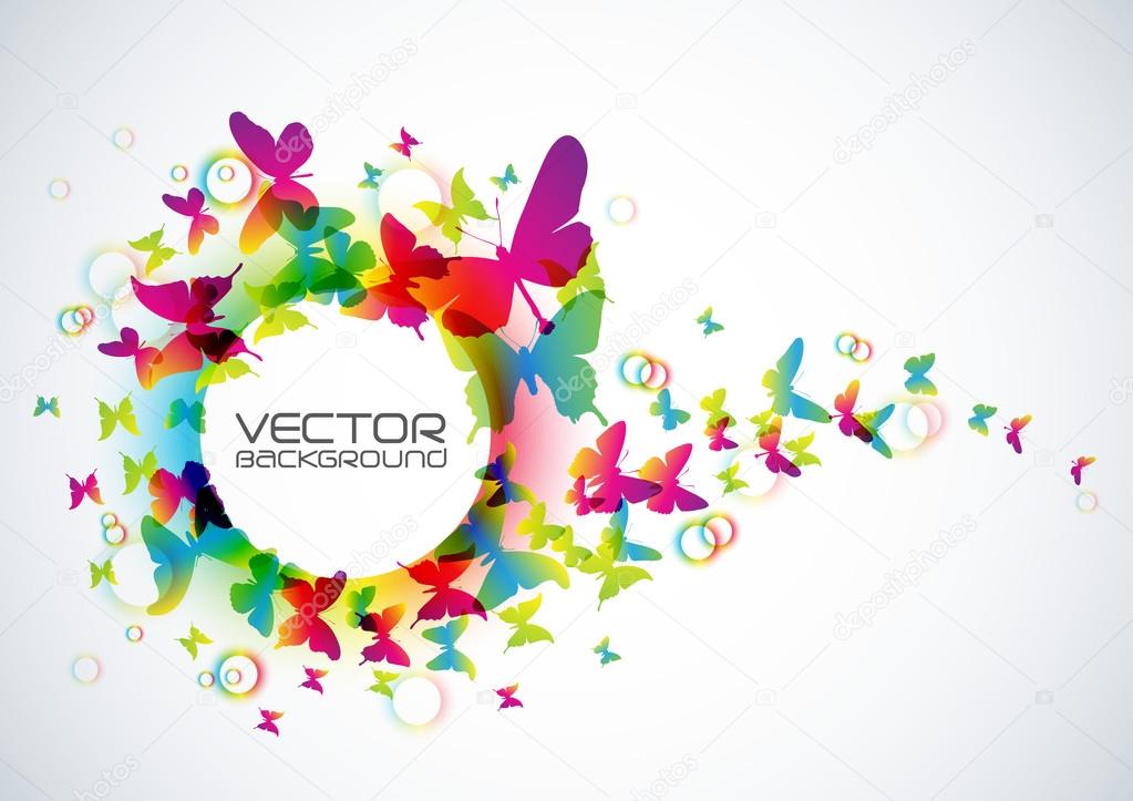 Vector Butterflies Background Design